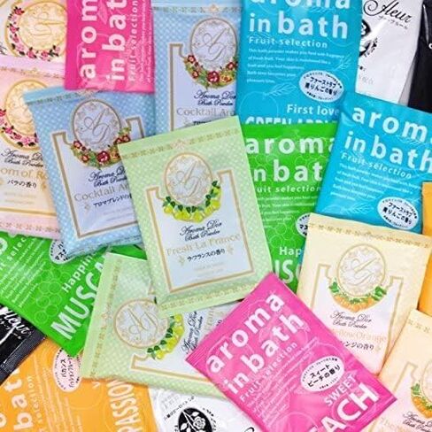 Japanese Bath Salt Mystery Box Set | 30 Packs of Assorted Bath Salts from Japan | Perfect for Birthday, Christmas, Holiday, Grandparents, Mother's Day in Saudi Arabia