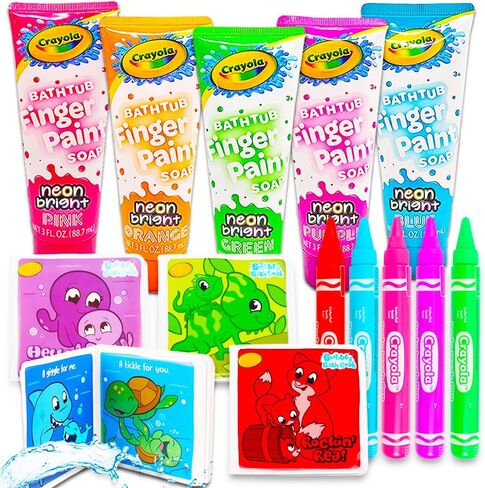 Crayola Bath Super Set -- 5 Crayola Bath Paint Soap Tubes, 5 Bath Pens, 3 Bubble Bath Tubes (13 Pc Set) in Saudi Arabia