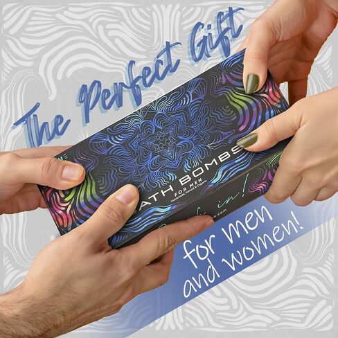 Bath Bombs for Men, Gift Set of 18 Scented Organic Handmade Bath Bombs of 2.5 oz with Natural Essential Oils. Perfect for Boyfriend, Husband, Father or Friend, by ZenseMe in Saudi Arabia
