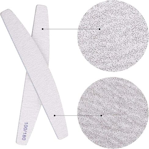 25 Pcs Nail Files 100/150 Grit Double Sided Washable Emery Board for Acrylic Nails Gel Natural Nails in Kuwait