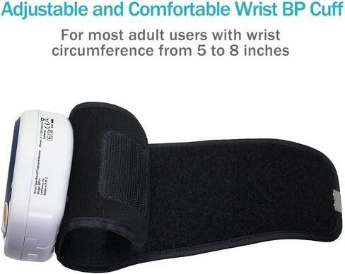 LotFancy Wrist Blood Pressure Monitor, Wrist BP Cuff (5"-8"), 60 Reading Memory, Automatic Digital Blood Pressure Machine, Home BP Gauge for Irregular Heartbeat Detection in Saudi Arabia
