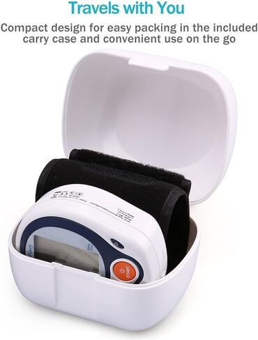 LotFancy Wrist Blood Pressure Monitor, Wrist BP Cuff (5"-8"), 60 Reading Memory, Automatic Digital Blood Pressure Machine, Home BP Gauge for Irregular Heartbeat Detection in Saudi Arabia