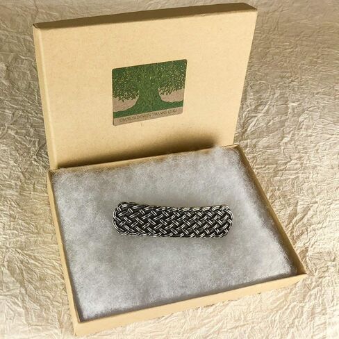 مشبك شعر سلتيك منسوج، متوسط مصنوع يدويًا ومصنوع في الولايات المتحدة الأمريكية مع مشبك فرنسي مستورد 70 مم من Oberon Design in Kuwait