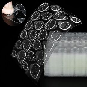 FNGSDME-1200 Pcs Nail Adhesive Tabs 50 Sheets Double Sided Flexible Nail Jelly Glue Stickers, Waterproof Breathable Fake Press on Nail Sticky Tabs for Manicure in Saudi Arabia