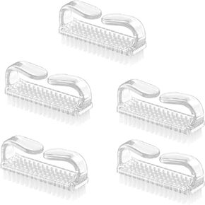 5 Pcs Handle Grip Nail Brush for Cleaning Fingernails, Nail Scrub Brush Fingernail Brush Nail Cleaning Brush with Soft Bristles for Toes and Nails Men Women (S)