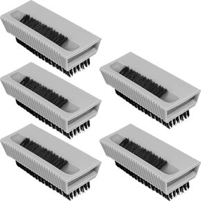Boao 5 Pcs Hand Scrub Brushes for Nail Cleaning Fingernail Brush Soft Non Disposable Scrub Brush Plastic Hands Nail Cleaning Brushes for Men Women Kids (Blue and Black)