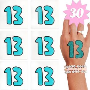 30 Pcs Concert Merch,13 Temporary Tattoo,13 Tattoo, Hand tattoo, Star Temporary Tattoos, Concert Accessories for Singer Gifts