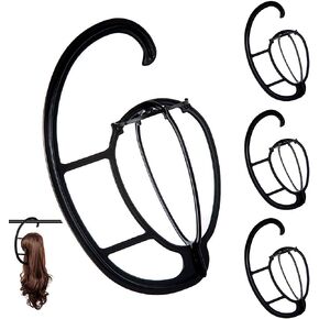 Dreamlover Hanging Wig Stand, Wig Head for Wigs, 4 Sets