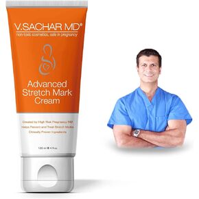 V.SACHAR MD Accredited Stretch Mark Cream for Pregnancy | This Skin Care Cream Helps in Prevention of New and Removal of Old Stretch Marks in During Maternity | 4 Fl Oz in Saudi Arabia