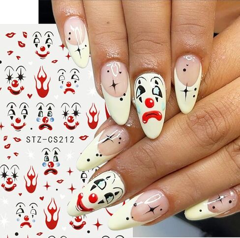 ملصقات فنية للأظافر ممتعة، ملصقات أظافر على شكل فراشة ثلاثية الأبعاد ذاتية اللصق بلون فراشة مضحك مهرج تصميم أظافر نصائح تزيين الأظافر للنساء والفتيات والأطفال 6 ورقات in Kuwait