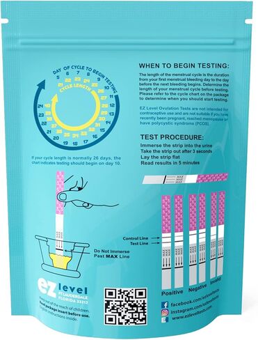 EZ Level 100 Ovulation Test Strips Predictor Kit (100 Count) in Kuwait