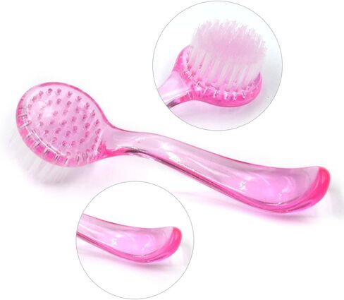 5Pcs Handle Grip Nail Brush for Cleaning Fingernails Nail Scrubber Manicure Brush Nail Tech Nail Cleaning Brushes for Toes and Nails (5 Transparent Colors) in Saudi Arabia