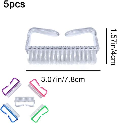 5 Pcs Handle Grip Nail Brush for Cleaning Fingernails, Nail Scrub Brush Fingernail Brush Nail Cleaning Brush with Soft Bristles for Toes and Nails Men Women (S) in Kuwait