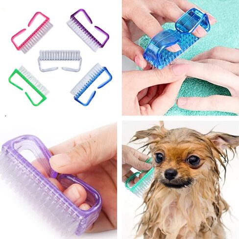 5 Pcs Handle Grip Nail Brush for Cleaning Fingernails, Nail Scrub Brush Fingernail Brush Nail Cleaning Brush with Soft Bristles for Toes and Nails Men Women (S) in Kuwait