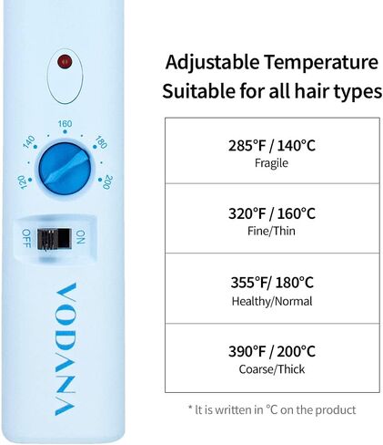 VODANA Professional GlamWave Ceramic Curling Iron, Long-Lasting Natural Curls, Instant Heat, Hair Curler, Curling Wand, Available in USA (1.25 inch, Black) in Saudi Arabia