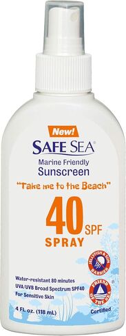 Safe Sea SPF50+ Kids sunscreen - Jellyfish and Sea lice protective lotion. Very Water Resistant, Sensitive skin. Oxybenzone and Octinoxate free, Paraben free, 4 fl. Oz. Pack of 2 in Saudi Arabia