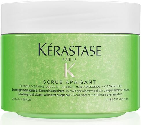 Kerastase Fusio Soothing Scalp Scrub | Cleansing Gel Cream Conditioning Treatment | For All Hair Types & Sensitive Scalp | With Jojoba & Vitamin B5 | Scrub Apaisant | 8.5 Fl Oz in Kuwait