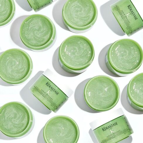 Kerastase Fusio Soothing Scalp Scrub | Cleansing Gel Cream Conditioning Treatment | For All Hair Types & Sensitive Scalp | With Jojoba & Vitamin B5 | Scrub Apaisant | 8.5 Fl Oz in Kuwait