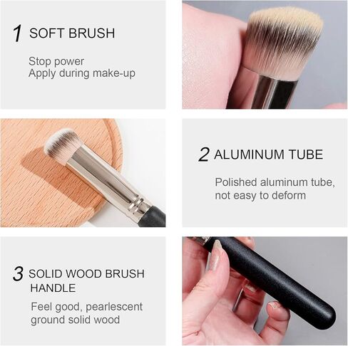 3 قطع من فرش كريم الأساس لإخفاء عيوب البشرة تحت العين والأنف لمزج الكريم السائل والبودرة والتلميع والتنقيط in Kuwait