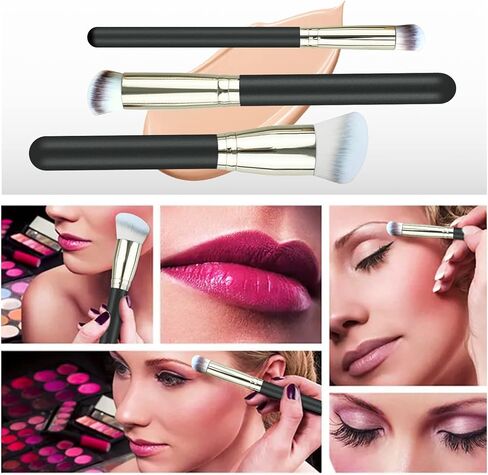 3 قطع من فرش كريم الأساس لإخفاء عيوب البشرة تحت العين والأنف لمزج الكريم السائل والبودرة والتلميع والتنقيط in Kuwait