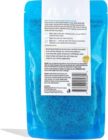 Bondi Sands Coconut & Sea Salt Body Scrub | Oil-Free Formula Gently Exfoliates and Removes Impurities with Coconut Husk & Walnut Shell in Kuwait