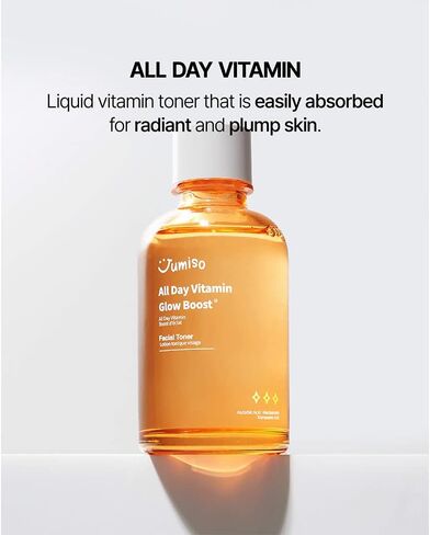 JUMISO All Day Vitamin Glow Boost Facial Toner, Vitamin Daily Toner, Vitamin B,C Toner, Skin Brightening Hydrating, Glowing Toner, Naturally Radiant&Plump Skin, EO&Fragrance Free, 125ml 4.22 FL.OZ in Saudi Arabia