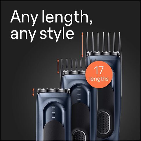 Braun Hair Clippers Series 5 5310، ماكينة قص الشعر للرجال، مشبك شعر من المنزل مع 9 إعدادات للطول، متضمنة. قفل أمان الذاكرة، إعداد الاستدعاء، شفرات حادة للغاية، مشطين، in Saudi Arabia