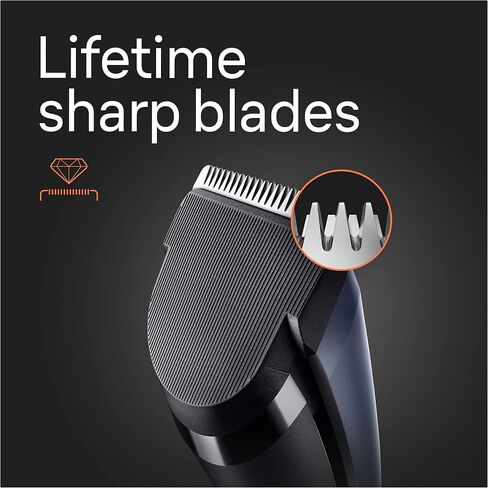 Braun Hair Clippers Series 5 5310، ماكينة قص الشعر للرجال، مشبك شعر من المنزل مع 9 إعدادات للطول، متضمنة. قفل أمان الذاكرة، إعداد الاستدعاء، شفرات حادة للغاية، مشطين، in Saudi Arabia