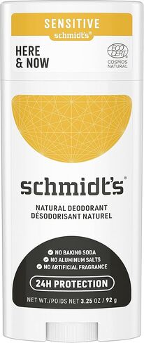 مزيل العرق الطبيعي الخالي من الألومنيوم للنساء والرجال، هير + ناو للبشرة الحساسة مع حماية من الروائح لمدة 24 ساعة، حمضية، 92 جم، (عبوة من قطعة واحدة) in Kuwait