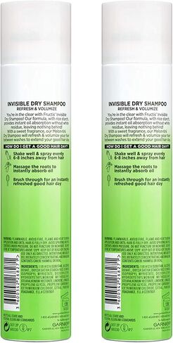 شامبو جاف غير مرئي مكثف من غارنييه، بالبطيخ الصغير، 4.4 أونصة، عدد 2 (قد تختلف التعبئة) in Kuwait