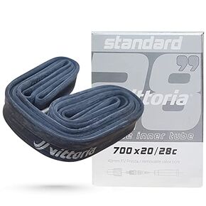 Vittoria Standard Butyl Inner Tubes - Inner Tubes for Road and Track Bikes - Presta Valve - Synthetic Rubber - 0.9mm Thick Inner Wall - Black in Saudi Arabia