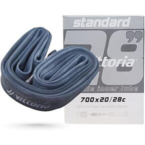 أنابيب Vittoria Standard Butyl الداخلية - أنابيب داخلية لدراجات الطرق والمسارات - صمام بريستا - مطاط صناعي - جدار داخلي بسمك 0.9 مم - أسود in Kuwait