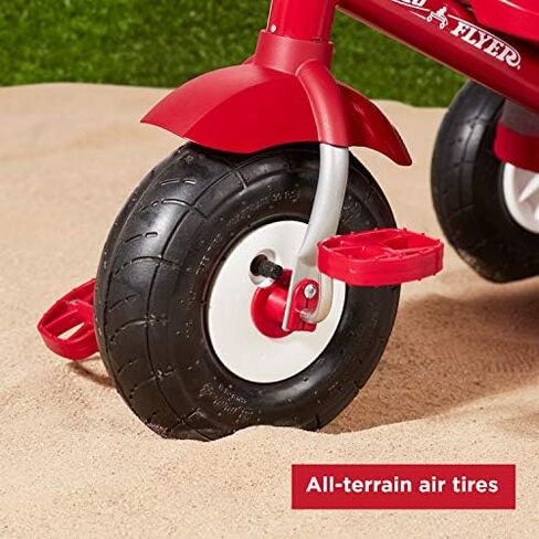Radio Flyer Ultimate All-Terrain Stroll 'N Trike, Kids and Toddler Tricycle, Red Toddler Bike, For Ages 9 Months - 5 Years, Air Tire in Saudi Arabia