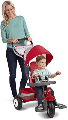 Radio Flyer Ultimate All-Terrain Stroll 'N Trike, Kids and Toddler Tricycle, Red Toddler Bike, For Ages 9 Months - 5 Years, Air Tire in Saudi Arabia