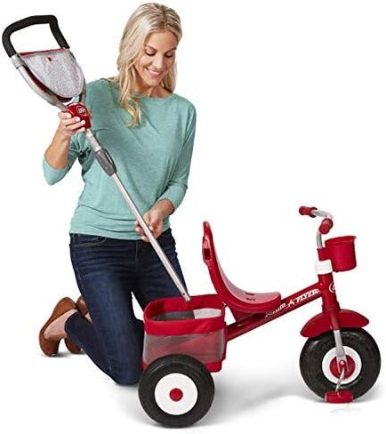 Radio Flyer Ultimate All-Terrain Stroll 'N Trike, Kids and Toddler Tricycle, Red Toddler Bike, For Ages 9 Months - 5 Years, Air Tire in Saudi Arabia