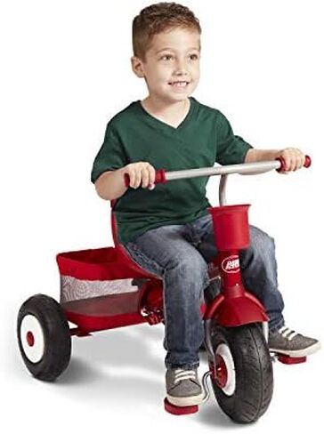 Radio Flyer Ultimate All-Terrain Stroll 'N Trike, Kids and Toddler Tricycle, Red Toddler Bike, For Ages 9 Months - 5 Years, Air Tire in Saudi Arabia
