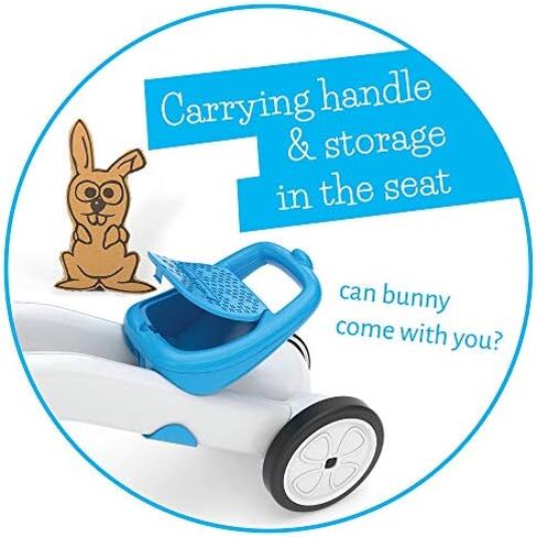 Chillafish Bunzi Gradual Balance Bike and Tricycle, 2-in-1 Ride on Toy for 1-3 Years Old, Silent Non-Marking Wheels, Blue, Large in Kuwait