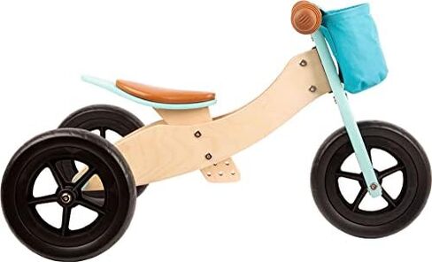 لعبة 11609 Trike Maxi 2 في 1 Türkis aus Holz، DREI Laufrad, verstellbarer Sitz und gummierte Reifen Toys, تركواز in Kuwait