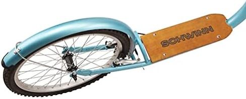 Schwinn Shuffle Mens and Womens Kick Scooter, Big 26-Inch Air Filled Front Wheel, 20-Inch Rear Wheel, Beach Cruiser Styled Handlebars, Alloy Linear Pull Brakes, Steel Frame, Vintage Deck in Kuwait