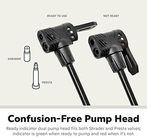 Schwinn Air Center Floor Bike Pump, Guage Fits Schrader and Presta Valve Types, Multiple Colors in Saudi Arabia