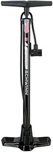 Schwinn Air Center Floor Bike Pump, Guage Fits Schrader and Presta Valve Types, Multiple Colors in Saudi Arabia