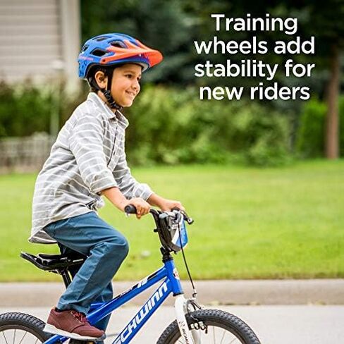 Schwinn Training Wheels for Kids Bikes, Fits 12, 14, 16, 18, 20 Inch Wheel Bicycles, Sturdy Steel Brackets, Easy to Adjust, Two Decal Sets Included in Saudi Arabia
