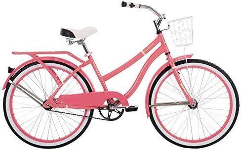 دراجة Huffy Woodhaven Cruiser، للرجال أو النساء، مقاس 24 بوصة أو 26 بوصة، مع سلة ورف خلفي in Kuwait