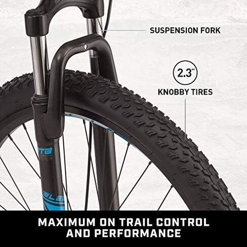 Mongoose Impasse Adult Mountain Bike, Aluminum Frame, Twist Shifters, 21- Speed Rear Deraileur, Front and Rear Disc Brakes in Saudi Arabia