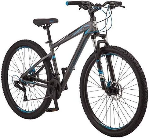 Mongoose Impasse Adult Mountain Bike, Aluminum Frame, Twist Shifters, 21- Speed Rear Deraileur, Front and Rear Disc Brakes in Saudi Arabia