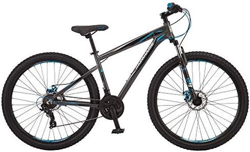 Mongoose Impasse Adult Mountain Bike, Aluminum Frame, Twist Shifters, 21- Speed Rear Deraileur, Front and Rear Disc Brakes in Saudi Arabia