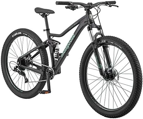 Mongoose Impasse Adult Mountain Bike, Aluminum Frame, Twist Shifters, 21- Speed Rear Deraileur, Front and Rear Disc Brakes in Saudi Arabia