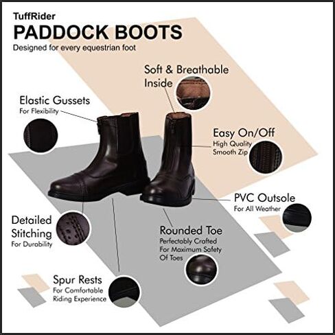 TuffRider Ladies Starter Front Zip Paddock Boots in Kuwait