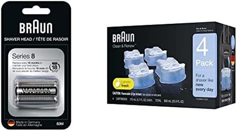 Braun Series 8 83M Electric Shaver Head Replacement Cassette, Silver in Saudi Arabia