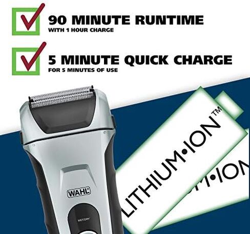 Wahl Speed Shave, Rechargeable Lithium Ion Wet/Dry Waterproof Facial Hair Shaver With Speedflex Precision Foils - Model 7061-500 in Kuwait